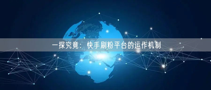 一探究竟：快手刷粉平台的运作机制