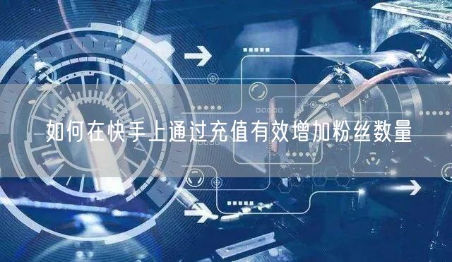 如何在快手上通过充值有效增加粉丝数量