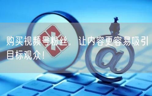 购买视频号粉丝，让内容更容易吸引目标观众！