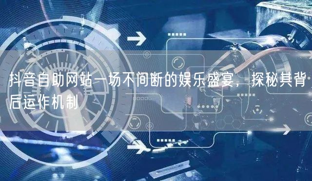 抖音自助网站一场不间断的娱乐盛宴，探秘其背后运作机制