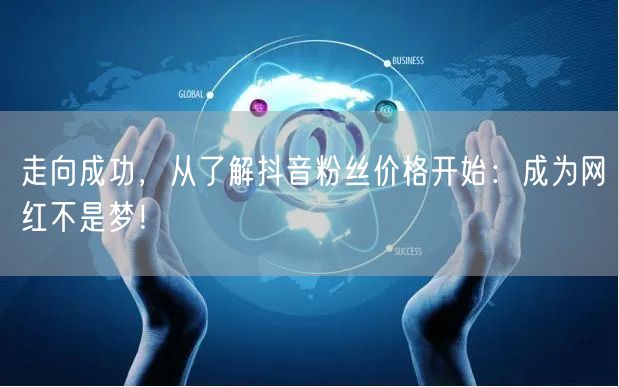 走向成功，从了解抖音粉丝价格开始：成为网红不是梦！